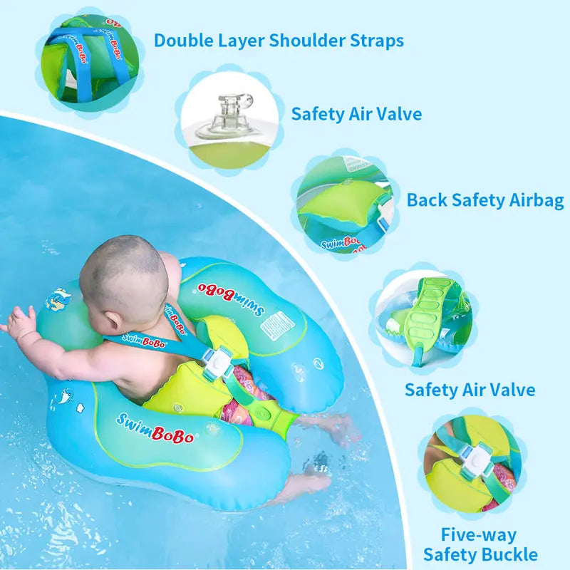 Baby Inflatable Baby Swim Float with Sun Canopy