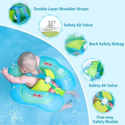 Baby Inflatable Baby Swim Float with Sun Canopy