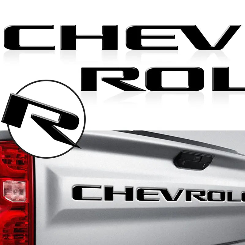 3D Raised Tailgate Lettering Inserts Decal