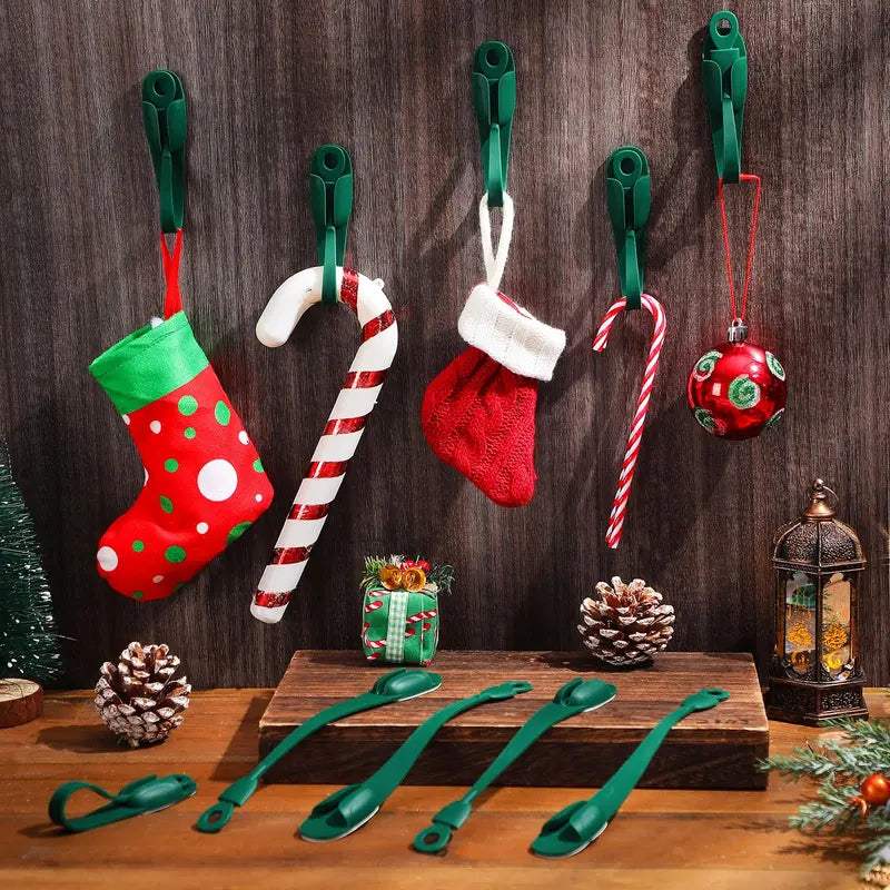 12PCS Reusable Silicone Adhesive Christmas Garland Hooks