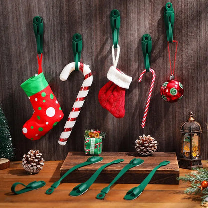 12PCS Reusable Silicone Adhesive Christmas Garland Hooks