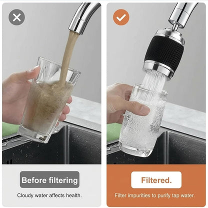 Splash Proof Booster Swivel Kitchen Filter Tap