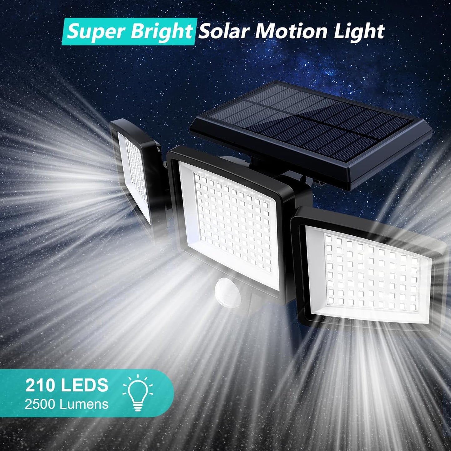 Solar Outdoor Lighting with Remote Control – Motion Sensor LED Wall Light