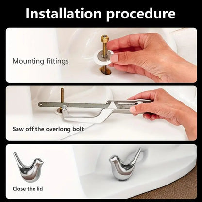 2PCS Bird Shape Toilet Bolt Cover Set