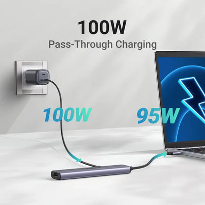 5-in-1 USB-C Hub, 4K HDMI Adapter（HDMI Cable Not Included) with 100W PD