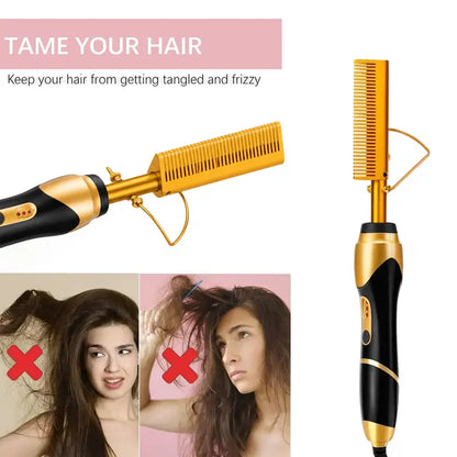 Electric Hot Comb for Black Hair, Wigs & Beard