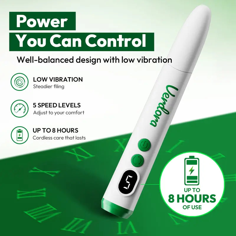 Electric Nail Drill for Thick Nails, 6 Interchangeable Nail Bits