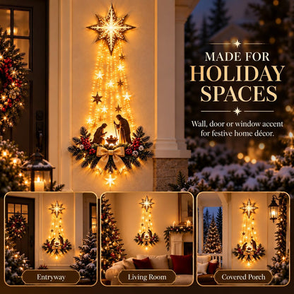 Bethlehem Star of Faith – Lighted Nativity Wall Decor