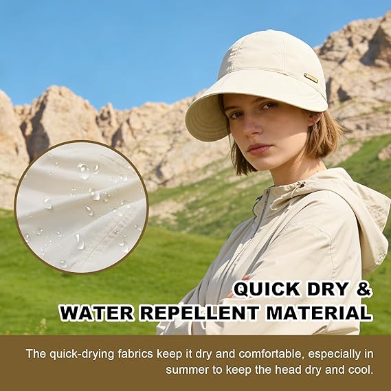 Stylish Wide-Brim Sun Hat – Unisex, Foldable, Adjustable, Quick-Drying