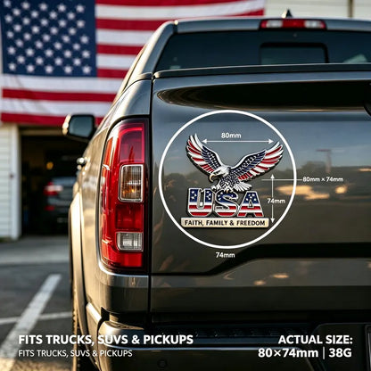 2PCS 3D Bald Eagle Car Emblem/Badge