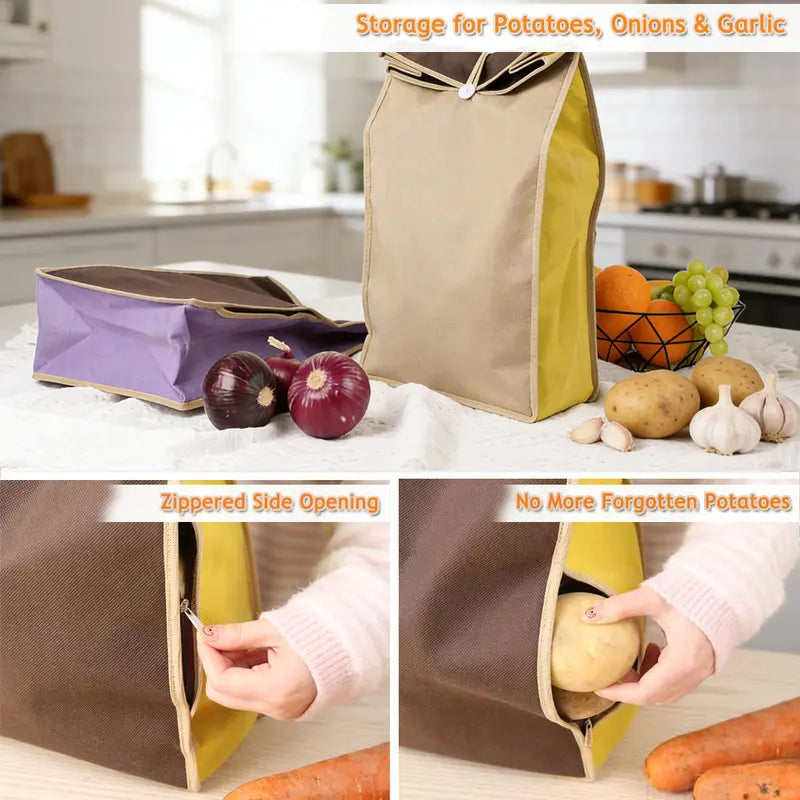 Reusable Self-Sealing Resealable Zipper Bags for Fresh Veg Storage - Breathable