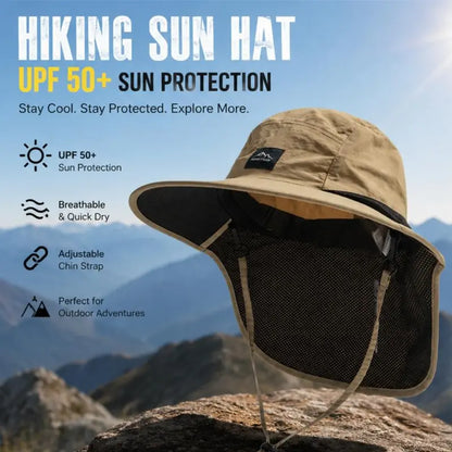 Outdoor Sun Protection Hat - Unisex Summer FishermanHat with Neck Flap