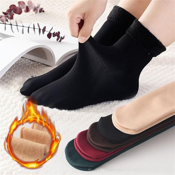Thickened Fleece-Lined Quick-Heating Thermal Socks
