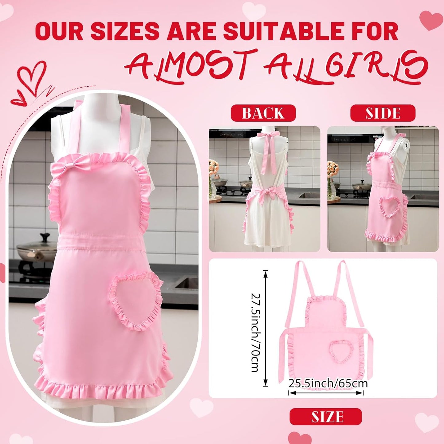 Stylish Bowknot And Roll Hem Apron