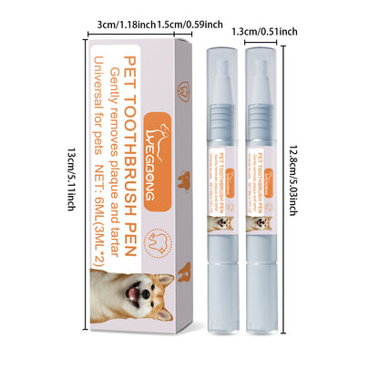 2PCS Pet-specific dental cleaning toothbrush