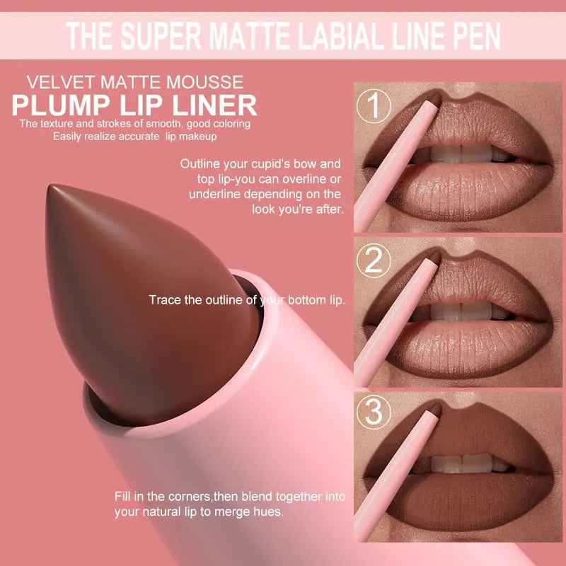 12-Piece Matte Lip Liner Set
