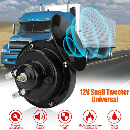 300DB Super Loud Train Horn, 12V Waterproof Auto Electric Snail Horn Replacement