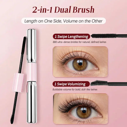 2PCS Dual-Ended 2-in-1 Glycerin-Infused Mascara for Adults