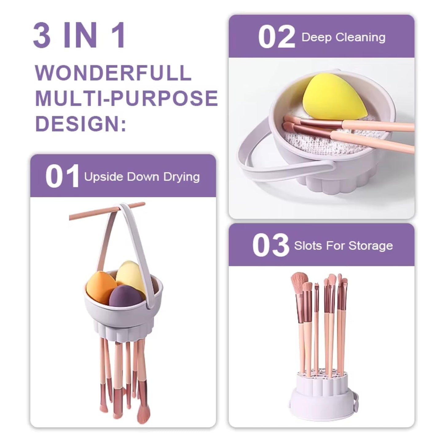 Makeup Brushes Cleaner Bowl