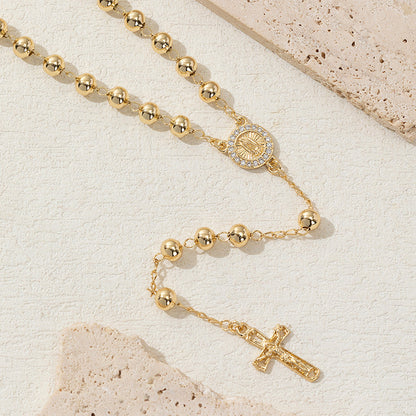 Our Lady of Guadalupe Cross Pendant Necklace