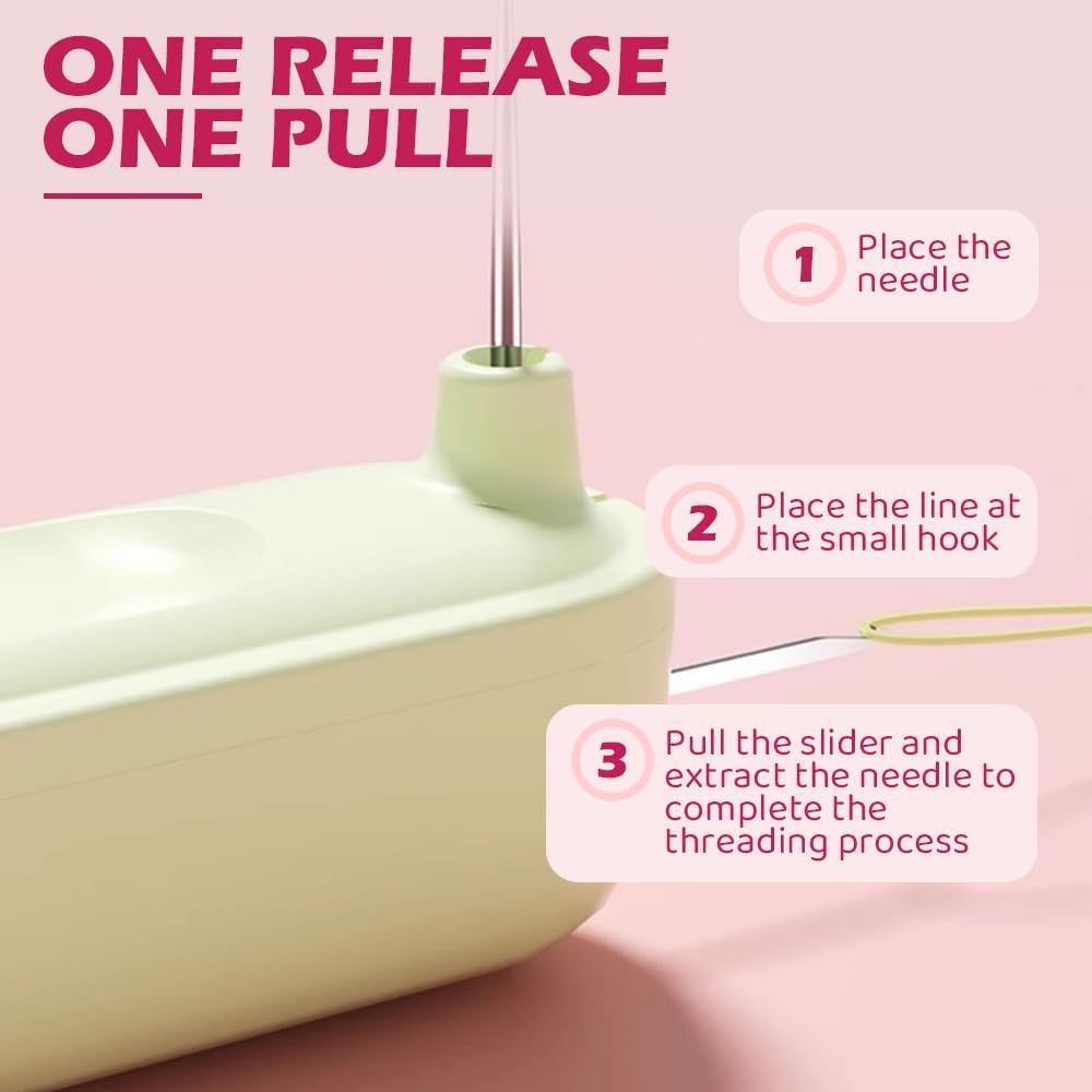 2PCS Upgraded 2 in 1 Automatic Needle Threaders Seam Ripper