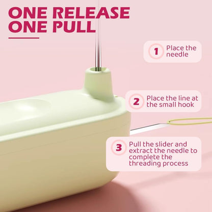 2PCS Upgraded 2 in 1 Automatic Needle Threaders Seam Ripper