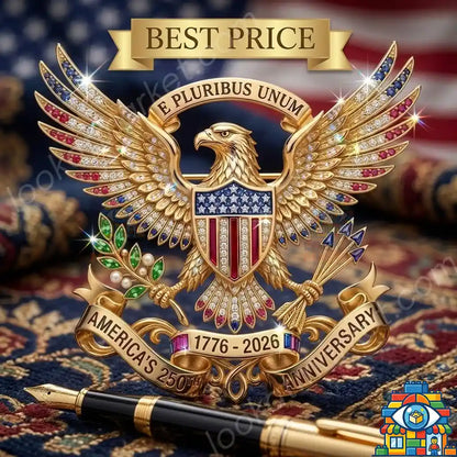 250th Anniversary Diamond-Set Eagle Brooch