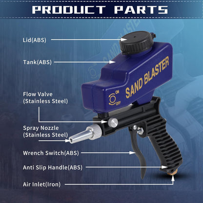 Soda Blasting Equipment Portable Handheld Pneumatic Tools