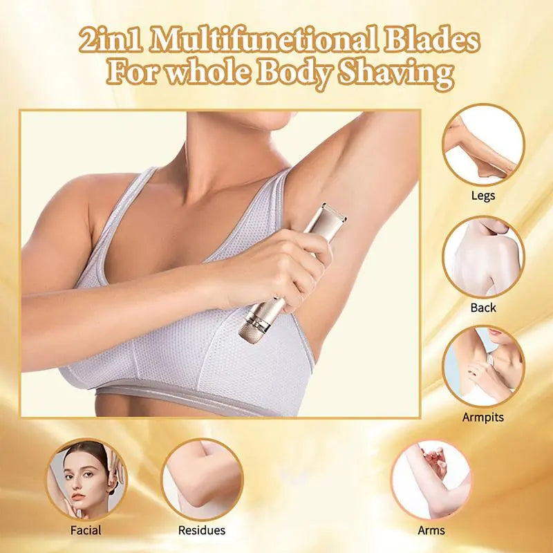 Electric Hair Removal Tool, 1 Box Rechargeable 2 in 1 Body & Facial Hair Removal Dual Head