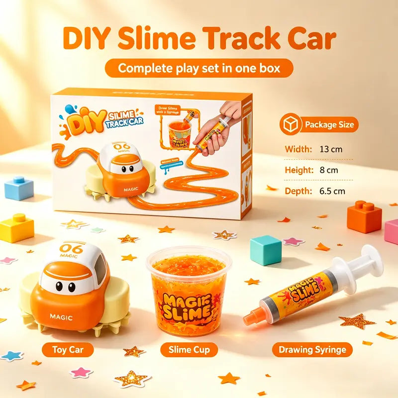 Electric Remote Control Race Track Car DIY Slime Road Builder Kit