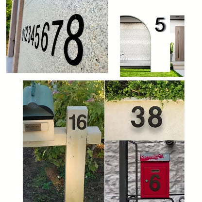 Weather-resistant outdoor metal house numbers