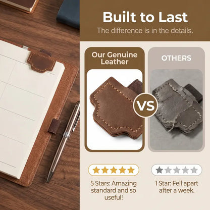 3PCS Magnetic Leather Bookmark with Pen Holder