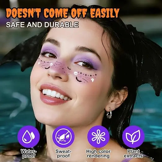 10PCS Halloween Face Glitter Freckles