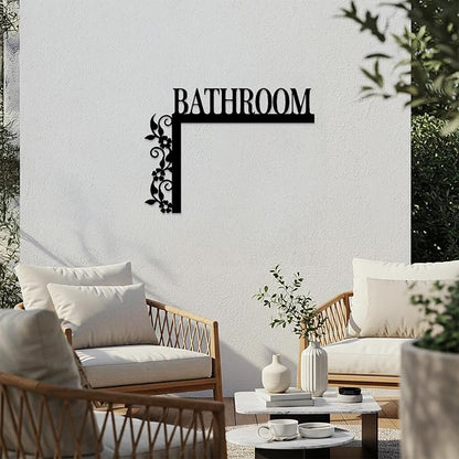 Metal Bathroom Sign Wall Mount For Crafts Wall Door Craft