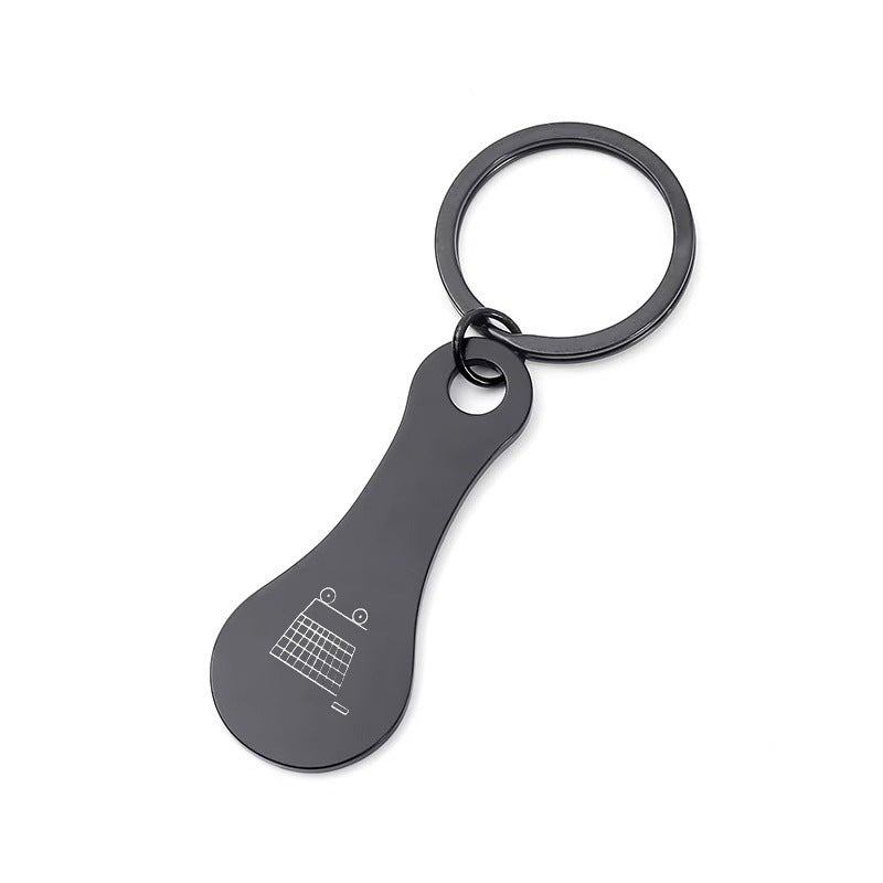 Handcart Token Keychain Stainless
