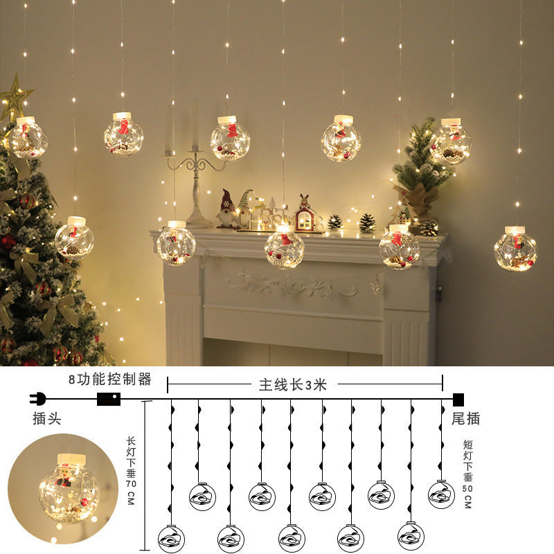 USB Christmas Wish Ball Curtain Lights