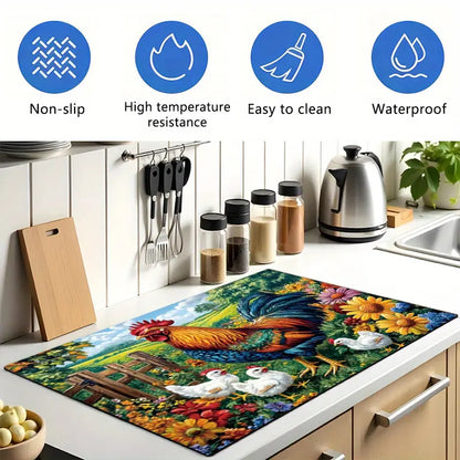 Rustic-Style Stove Top Protector Mat