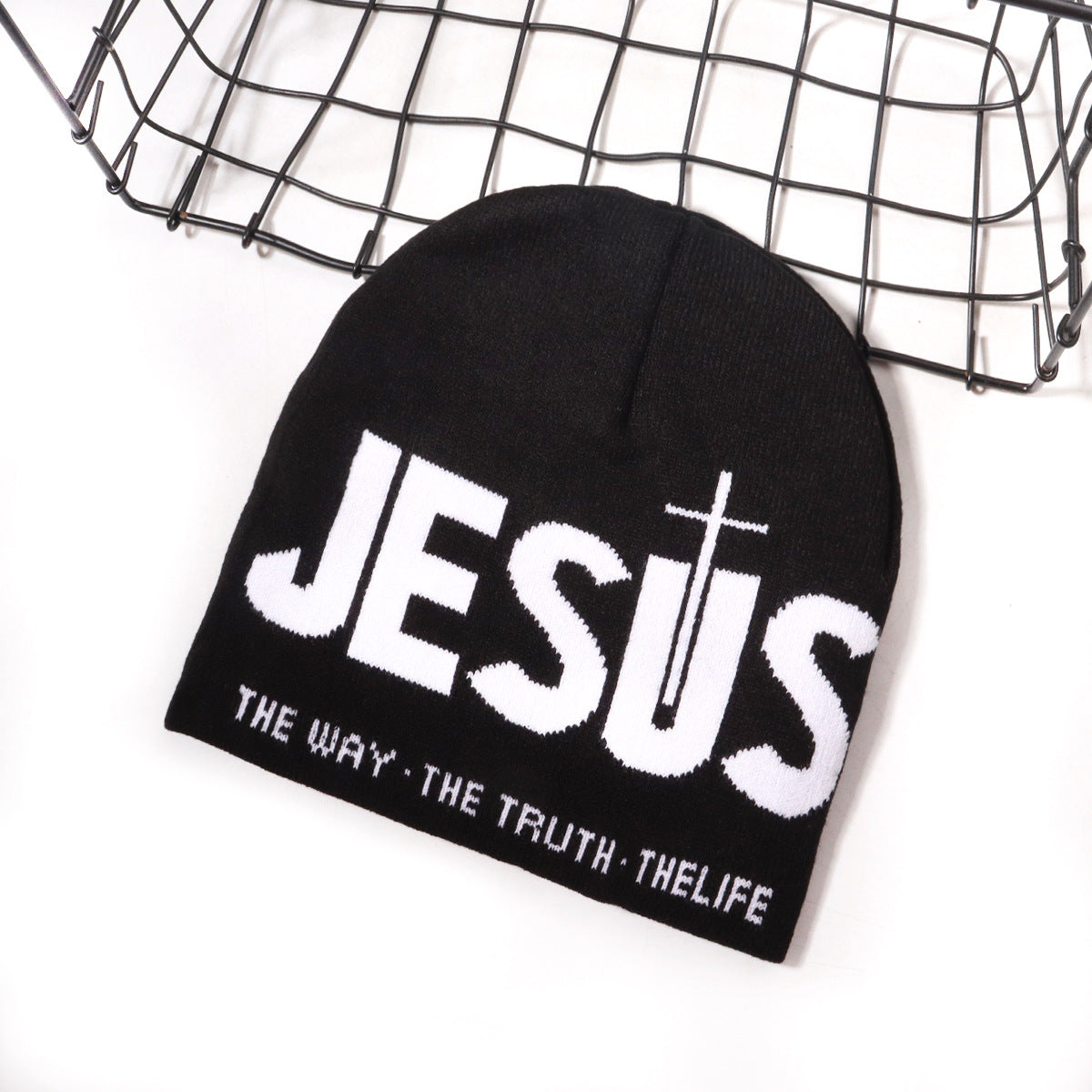 Unisex Y2000 Letter Jacquard Soft Knit Beanie Hat