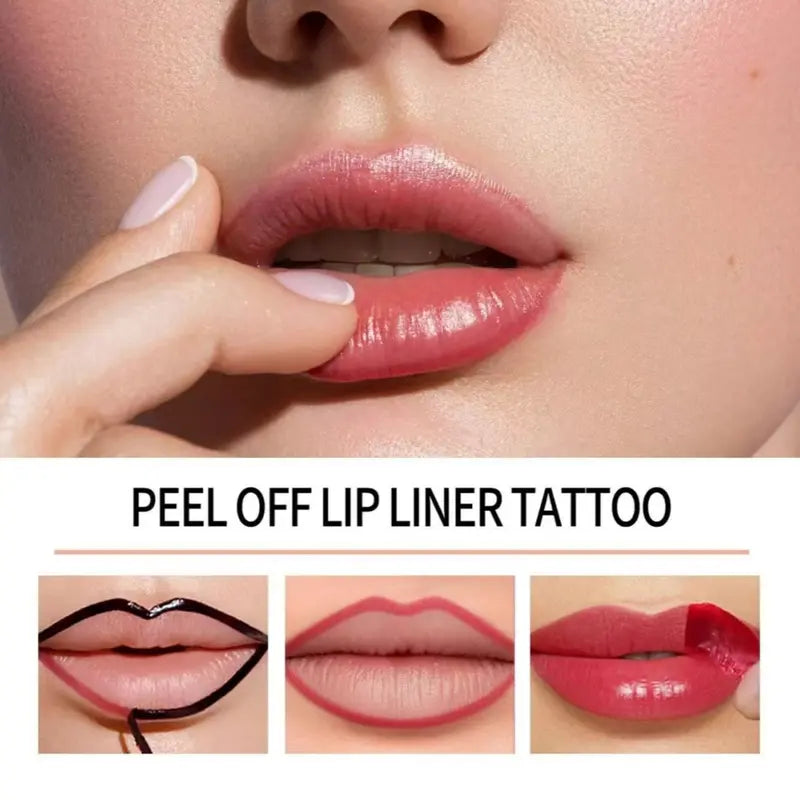 4Pcs Peel off Lip Liner Stain, Lip Gloss Lip Tint Set