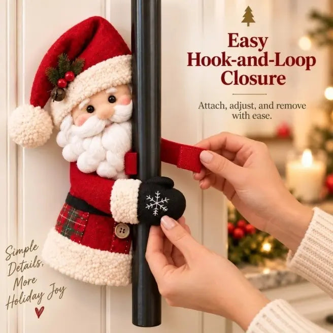 Christmas Handle Covers, Plush Santa & Snowman Handle Huggers for Refrigerator