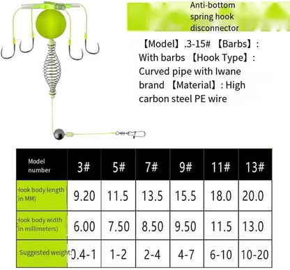 4PCS Four-Hook Anti-Tangle Fishing Set