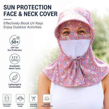 Women Full Face Neck Sun Protection Hat