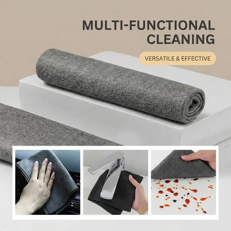 6PCS Thickened Grey Microfiber Cleaning Cloths