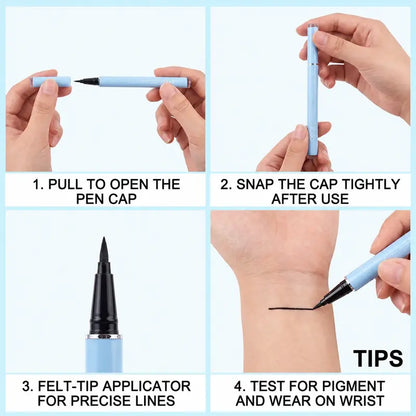 2PCS Long-lasting eyeliner -lightweight, waterproof,vegan,cruelty-free