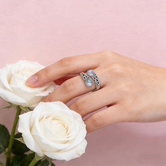 Natural Moonstone Ring – A Gift for Mom, Wife, or Sister