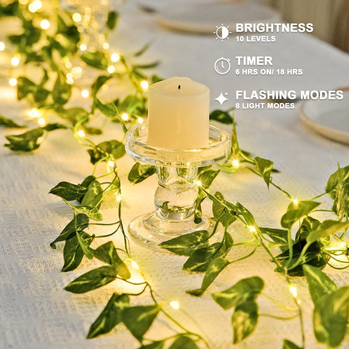 33Ft Vines with Lights Battery Operated