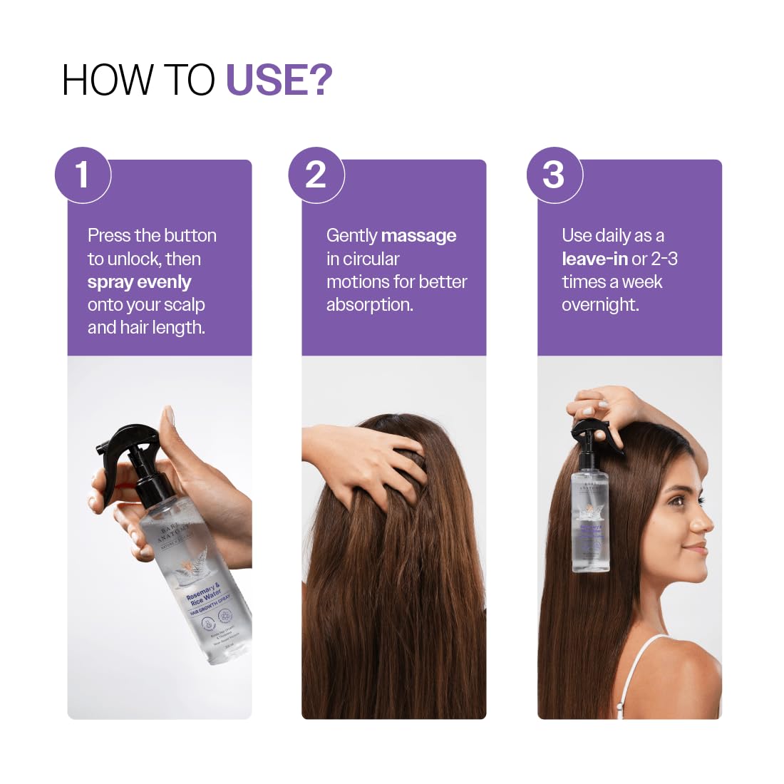 Scientific rosemary fragrance spray promotes hair growth and increases hair density.
