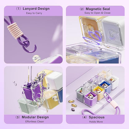 Foldable Travel Pill Organizer Magic Cube