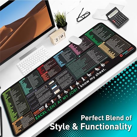 PC Office Spreadsheet Keyboard Mat