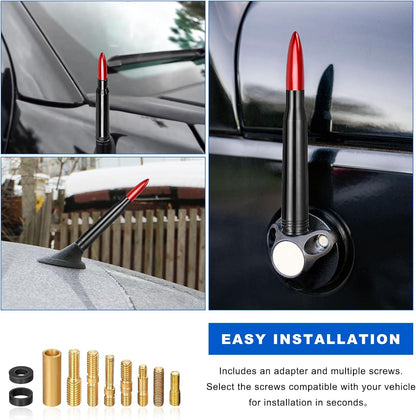 Vehicle Antenna – Aluminum Alloy Replacement Antenna (Gasket Included)